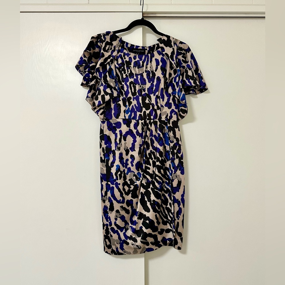 Julie Dillon Leopard Print Cocktail Dress